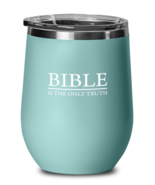 The Bible is the Only Truth, teal drinkware metal glass. Model 60063  - £21.13 GBP