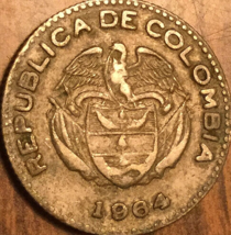 1964 Colombia 10 Centavos - £1.40 GBP
