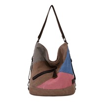 Multifunction Lightweight Women's Canvas Backpack Contrast Color Casual Large Ca - £25.22 GBP