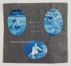 1906 Antique 5p Cyanotype Photos Attached Page Alice Cross Boston? Forest Park - £51.05 GBP