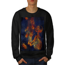 Wellcoda Skeleton Poker Bet Mens Sweatshirt, Dead Casual Pullover Jumper - £23.64 GBP+