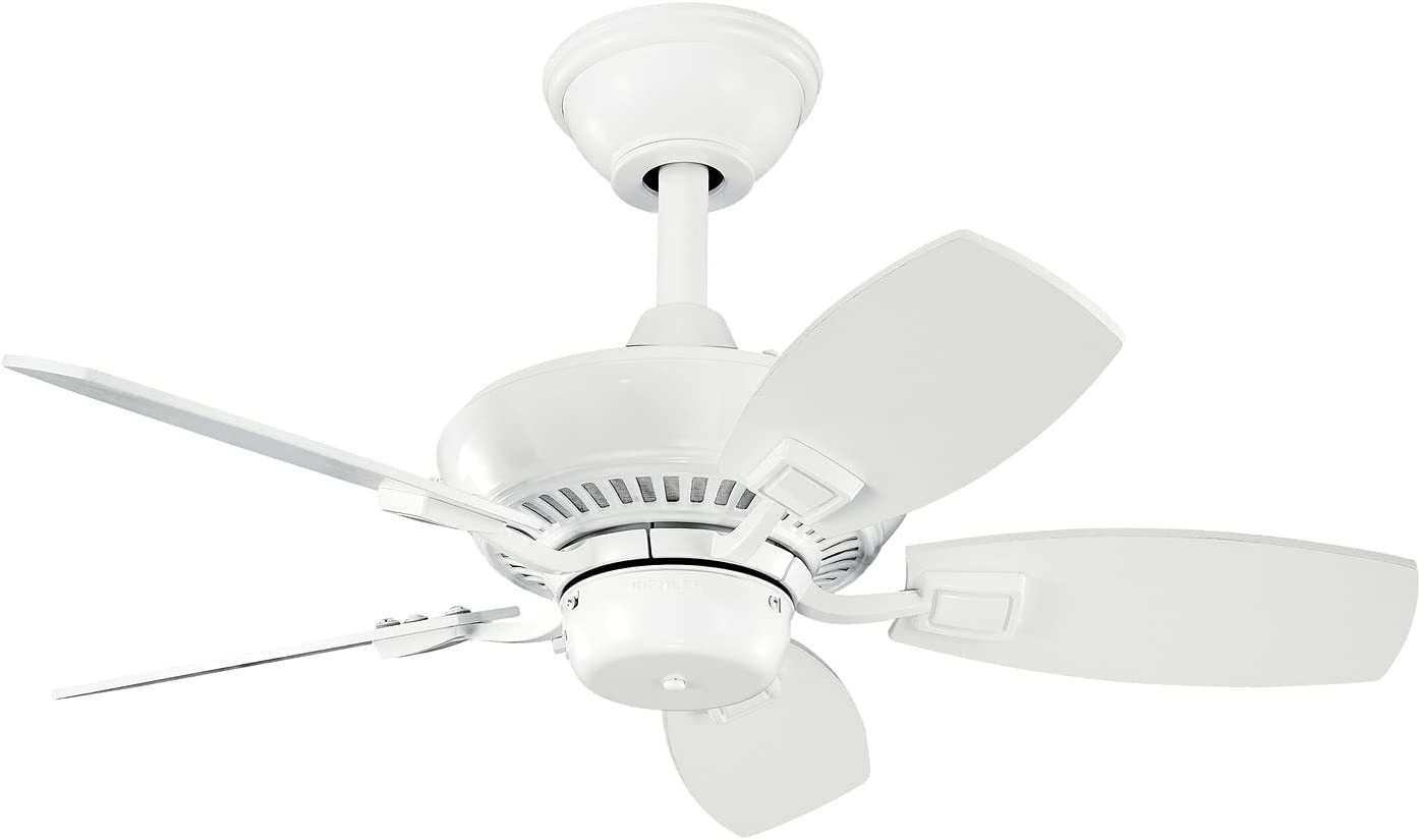 White 30-Inch Canfield Fan, Kichler 300103Wh. - £172.14 GBP