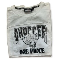 One Piece Shirt Adult Medium White CHOPPER 160 88A Sequin Keyhole Toei Anime - £45.03 GBP