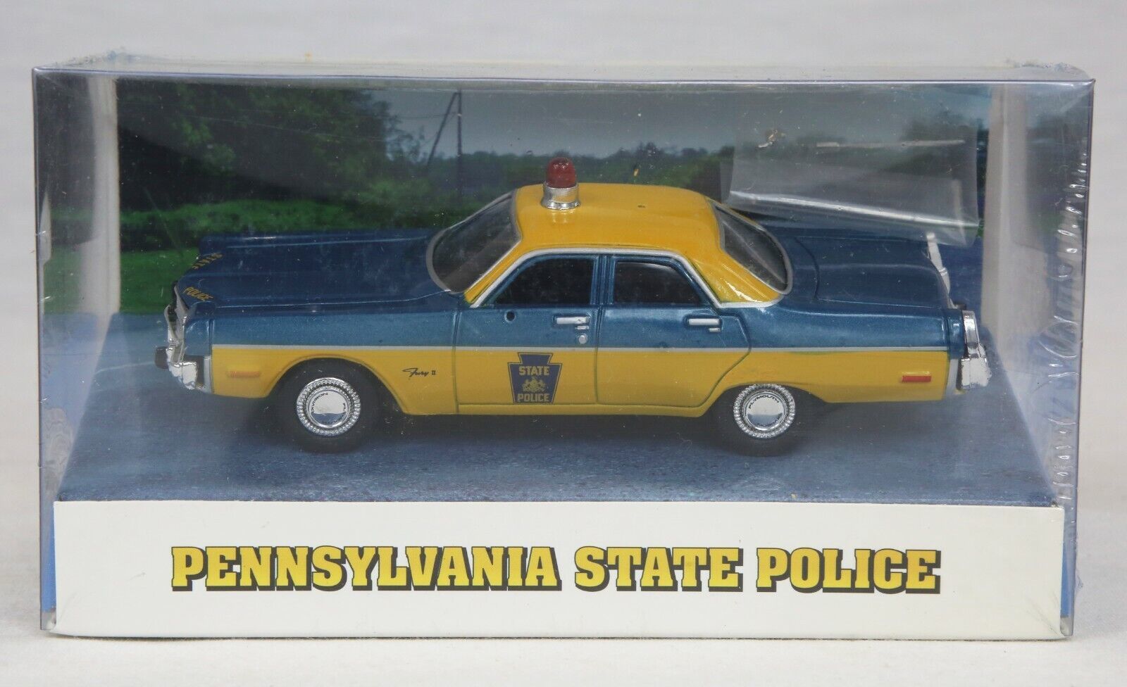 VINTAGE 2004 White Rose 1973 Plymouth Fury Pennsylvania State Police Car - $29.69