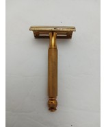 Vintage Gillette TECH Gold Tone DE Safety Razor - $387.19 MXN