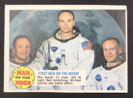1969 Topps Man On The Moon Apollo 11 Astronaut Collins Armstrong Aldrin #55B EX+ - $13.99