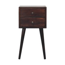 Artisan Furniture Mini 2 Drawer Light Walnut Bedside - £183.41 GBP