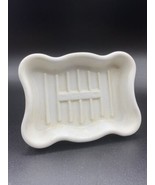 Antique White Standard Porcelain Ceramic Soap Dish Bath Tray Pedestal - £91.07 GBP