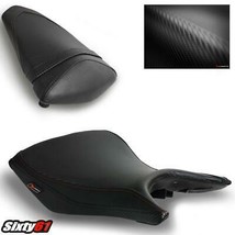 Yamaha MT03 MT 03 Seat Covers 2020 2021 Luimoto Front Rear Red Stitch Black - £109.47 GBP