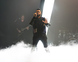 The Weeknd singing on stage smoke surround concert 16x20 Canvas Giclee - £55.35 GBP