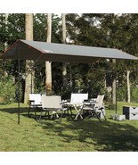 vidaXL Camping Tarp Grey and Orange 196.9x115.7&quot; Waterproof - $86.31