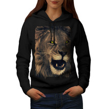 Wellcoda Lion Eye Face Wild Beast Womens Hoodie - £30.86 GBP