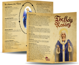 Holy Rosary - Prayer Card / 3x 6&quot; folded (c) - $4.90 CAD+