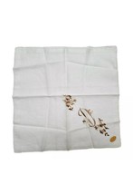 Vintage Gold Embroidered Monogram Letter &quot;D&quot; Hanky Hankerchief 14&quot;x14&quot; S... - $242.13 MXN