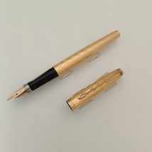 Parker 75 Flamme Gold Plated Fountain Pen Made in France - $247.78