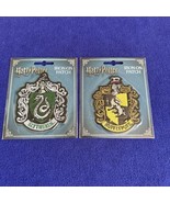 Lot Of 2 Harry Potter Iron On Patches - Slytherin + Hufflepuff - Promo S... - £17.81 GBP