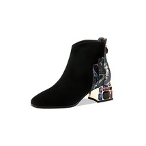 FEDONAS Fashion Winter Shoes Woman Rhinestone Genuine Leather Ankle Boots For Wo - £105.20 GBP