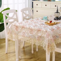 Lace Tablecloths Embroidered Rectangle Table Cloth Rustic Fabric Retro Lace Tabl - £45.51 GBP