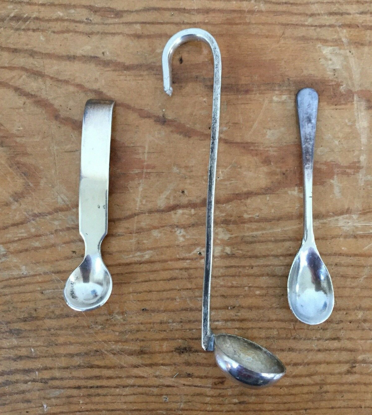Set 3 Vintage Antique Small Demitasse Mini Silverware Silverplate Spoons... - £22.27 GBP