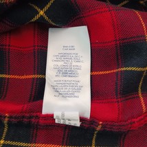 Chaps Button-Down Collar Men's Red & Black Cotton Flannel Shirt Long Sleeve Sz L image 8