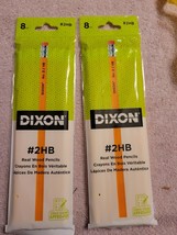 2 Packs Dixon No. 2 Yellow Pencils, Wood-Cased, Black Core, 8-Count (144... - £10.93 GBP