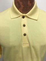 Pebble Beach S Yellow Performance Polyester Short-Sleeve Golf Polo Shirt  - £22.32 GBP