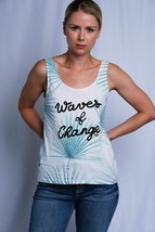 Roxy Women&#39;s Waves Of Change Palm Leaves Sleeveless Tank Top (S04) - £5.22 GBP