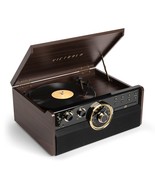 Victrola Empire Mid-Century 6-in-1 Turntable with 3 Speed Record Player,... - $220.99