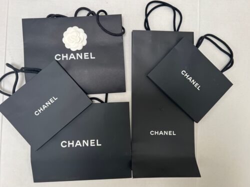 Chanel Gift Bag 12 x 5 x 9.5 Shopping Supplies Lot of 5 Bags