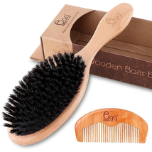 Boar Bristle Hair Brush for Women Men Kid, Soft Natural Bristles Brush for Thin  - £12.08 GBP
