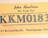 Vintage CB Ham Radio Card KKM 0183 Chattanooga Tennessee  - £3.93 GBP