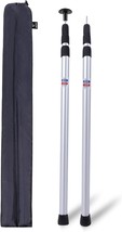Silver New/Silver New-4 Section, 35&#39;&#39;-90&#39;&#39;/75&#39;&#39;-86&quot; Telescoping, Set Of 2. - £38.67 GBP