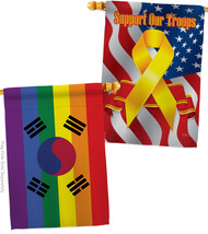 South Korea Pride - Impressions Decorative Support Our Troops House Flags Pack H - £47.93 GBP