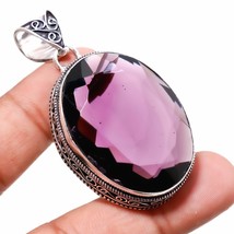 African Amethyst Vintage Style Gemstone Handmade Pendant Jewelry 2.30&quot; SA 2283 - £4.62 GBP