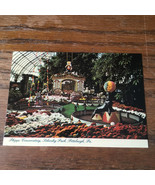 Vintage Phipps Conservatory Schenley Park Pittsburgh PA postcard flower ... - $19.75