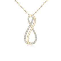 ANGARA 0.16 Ct Lab-Grown Prong-Set Round Diamond Infinity Pendant in 14K Gold - $791.10