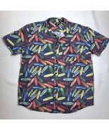 DC Shoes Surfboard Print Hawaiian Button Down Shirt Mens Size XXL Skateb... - $560.27 MXN