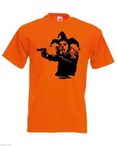 Mens T-Shirt Banksy Street Art Graffiti, Joker Clown &amp; Pistols, Jester Tshirts - £19.37 GBP