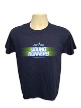 NYRR Run for Life New York Young Road Runners Youth Large Blue TShirt - £11.61 GBP