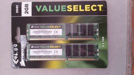 Corsair value select 2gb ddr400 (2x1GB) kit VS2GBKIT400C3 Brand New - £41.44 GBP