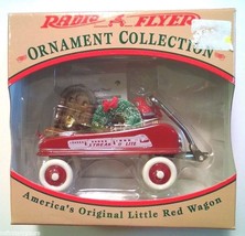 Radio Flyer Original Little Red Wagon Christmas Tree Ornament w/Box 103 Wreath - £10.01 GBP