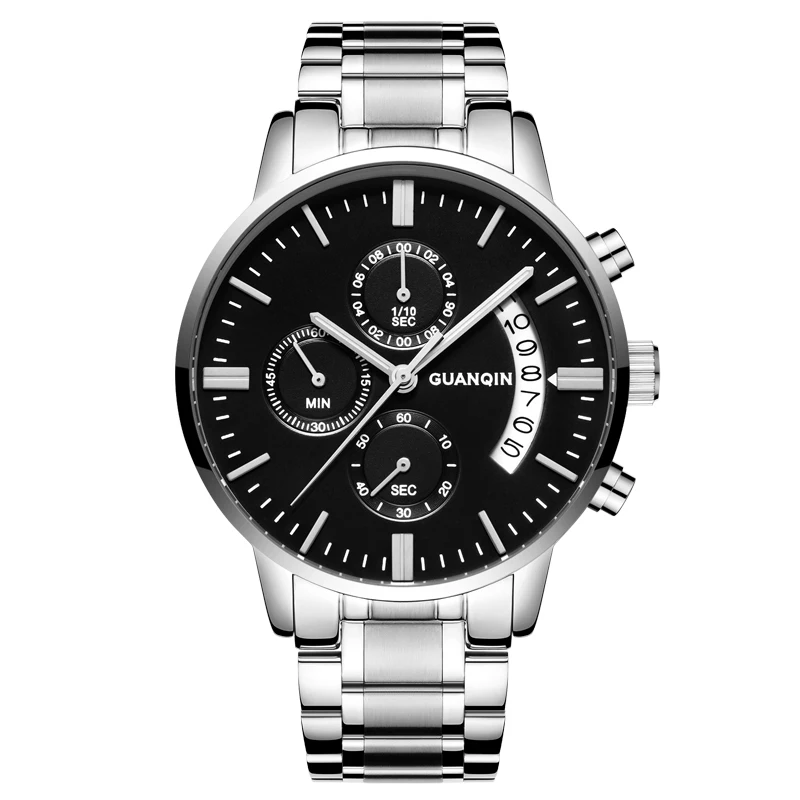 Top Brand Sport 50M Waterproof Chronograph Quartz Stainless steel watch ... - £29.05 GBP