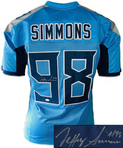 Jeffery Simmons signed Tennessee Light Blue Custom Stitched Pro Style Football J - £177.01 GBP