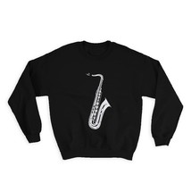 Retro Music Notebook Saxophone Instrument : Gift Sweatshirt Wall Poster Musician - £23.28 GBP
