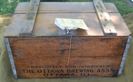 Ottawa Brewing Assn. Wooden Crate Box Absolutely Non-intoxicating Ottawa... - £224.21 GBP