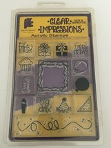 Provo Craft Clear Impressions Acrylic Stamps Happy Birthday Party Big Day Candle - £7.90 GBP