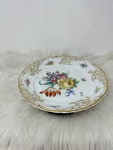 Antique Fraureuth Dresden Gilded Floral Deep Plate 9-3/4” - £146.98 GBP