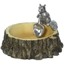 Handcrafted Arthur Court Squirrel Nut Bowl With Acorn Scoop Aluminum &amp; R... - £38.87 GBP