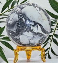 A + Blanco HOWLITE Cristal Esfera Curación Piedra Metafísica Decoración... - $62.81