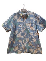 Disney Parks Princess & the Frog Tiana Floral Denim Collared Shirt Adult XL NEW - $37.19